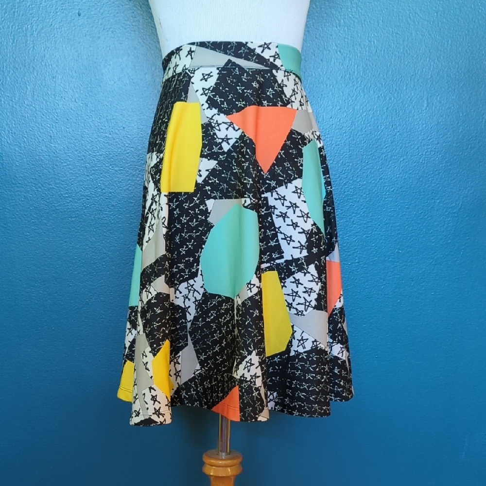 Colorful Geometric Patterned Skirt